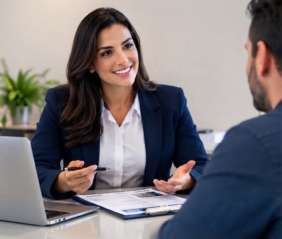 Profissionais em reunião consultiva
